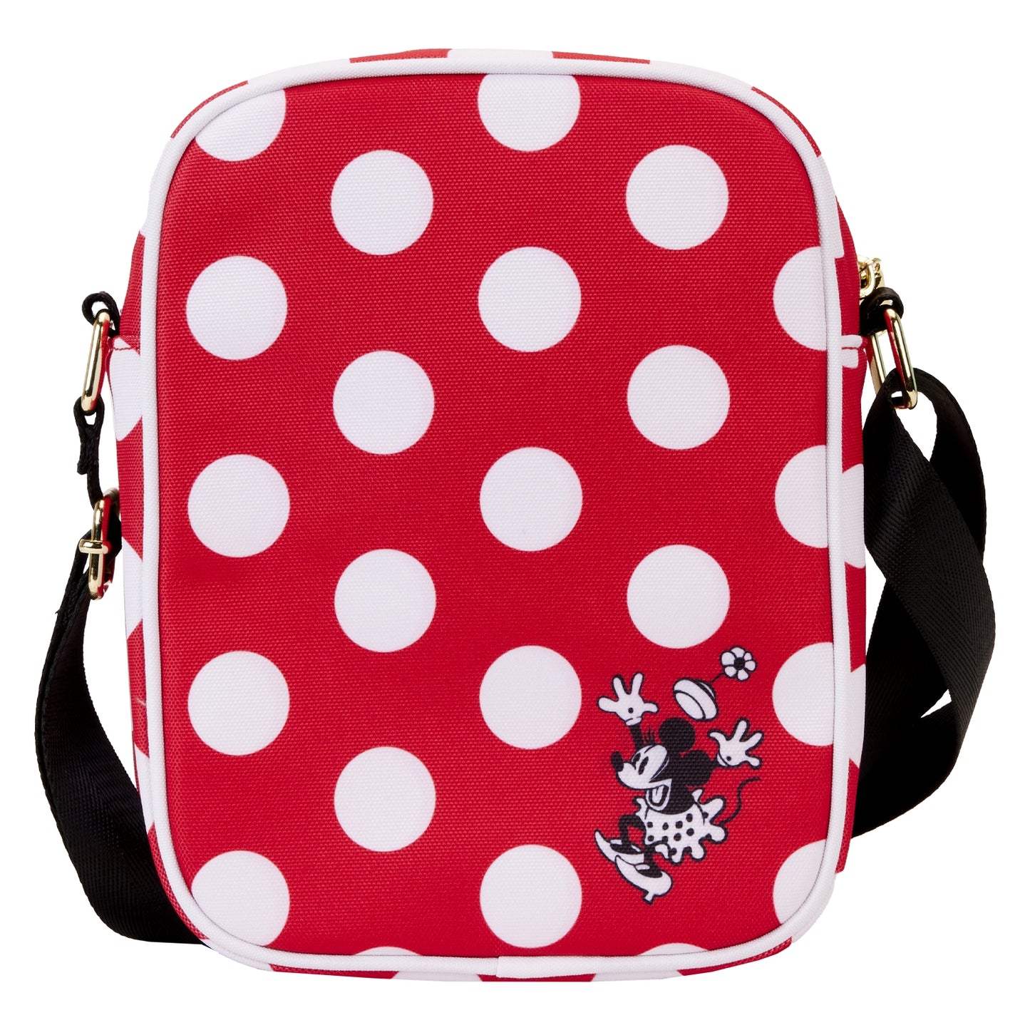 Loungefly Disney Minnie Mouse Rocks the Dots Classic Nylon Passport Crossbody Bag