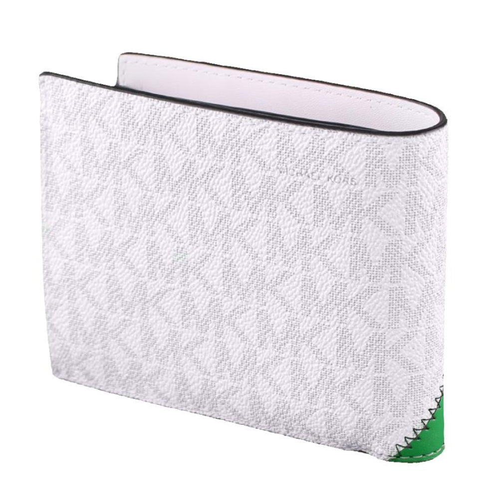 Michael Kors Billfold Wallet - White/Green