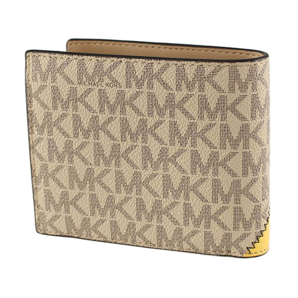 Michael Kors Billfold Wallet, Brown/Yellow