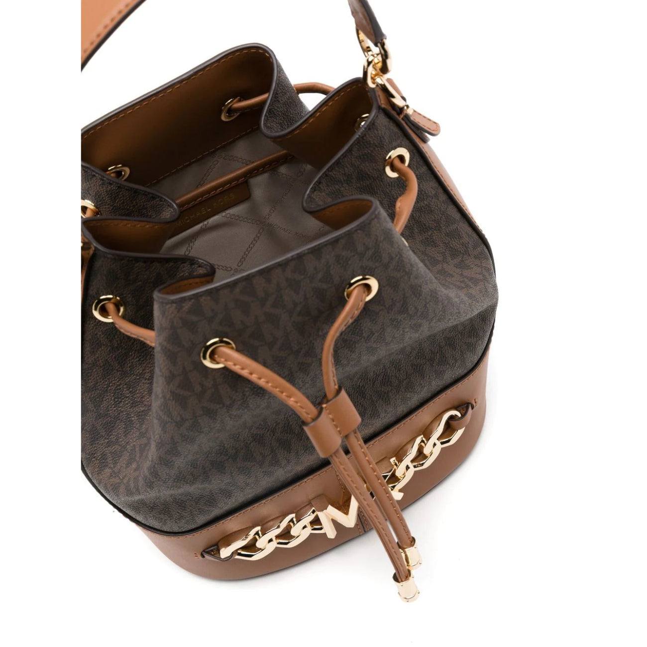 Michael Kors Devon Medium Logo Bucket Bag - Brown/Acorn