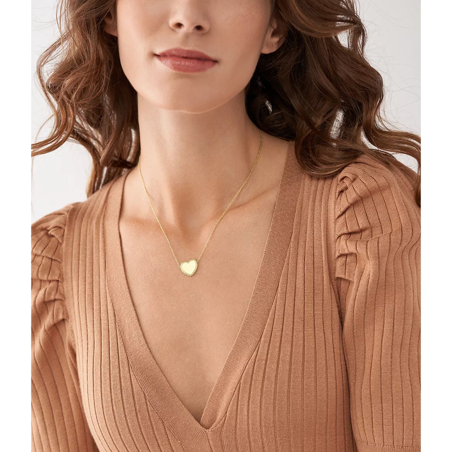 Fossil Drew Women's Station Necklace in Gold-Plating over Stainless Steel