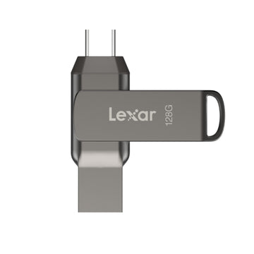 Lexar LJDD400 128GB JumpDrive D400 USB 3.2 Gen 1 Type-C Dual Drive - Gray