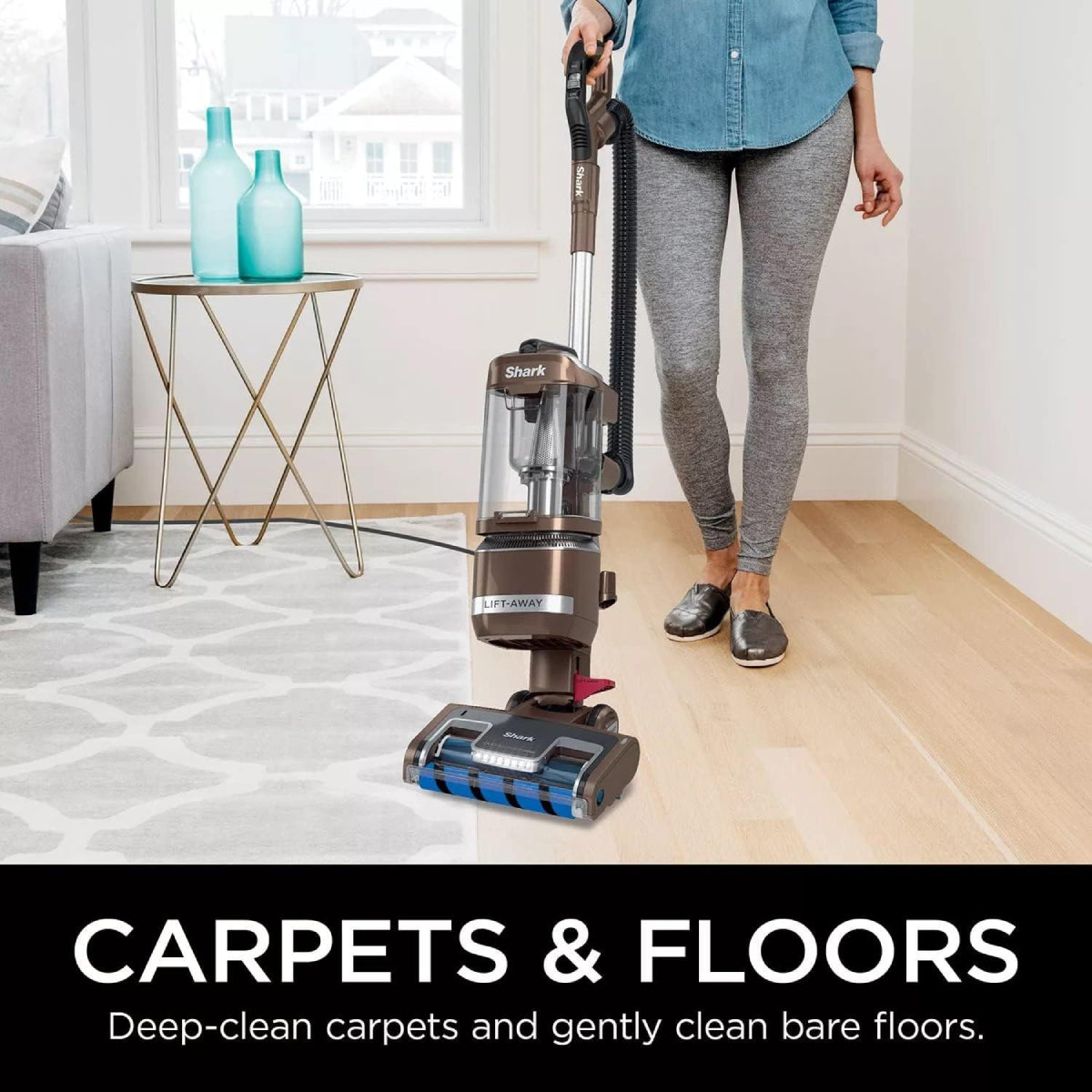 Shark LA455 Rotator Upright Vacuum with Self-Cleaning Brushroll - Brown