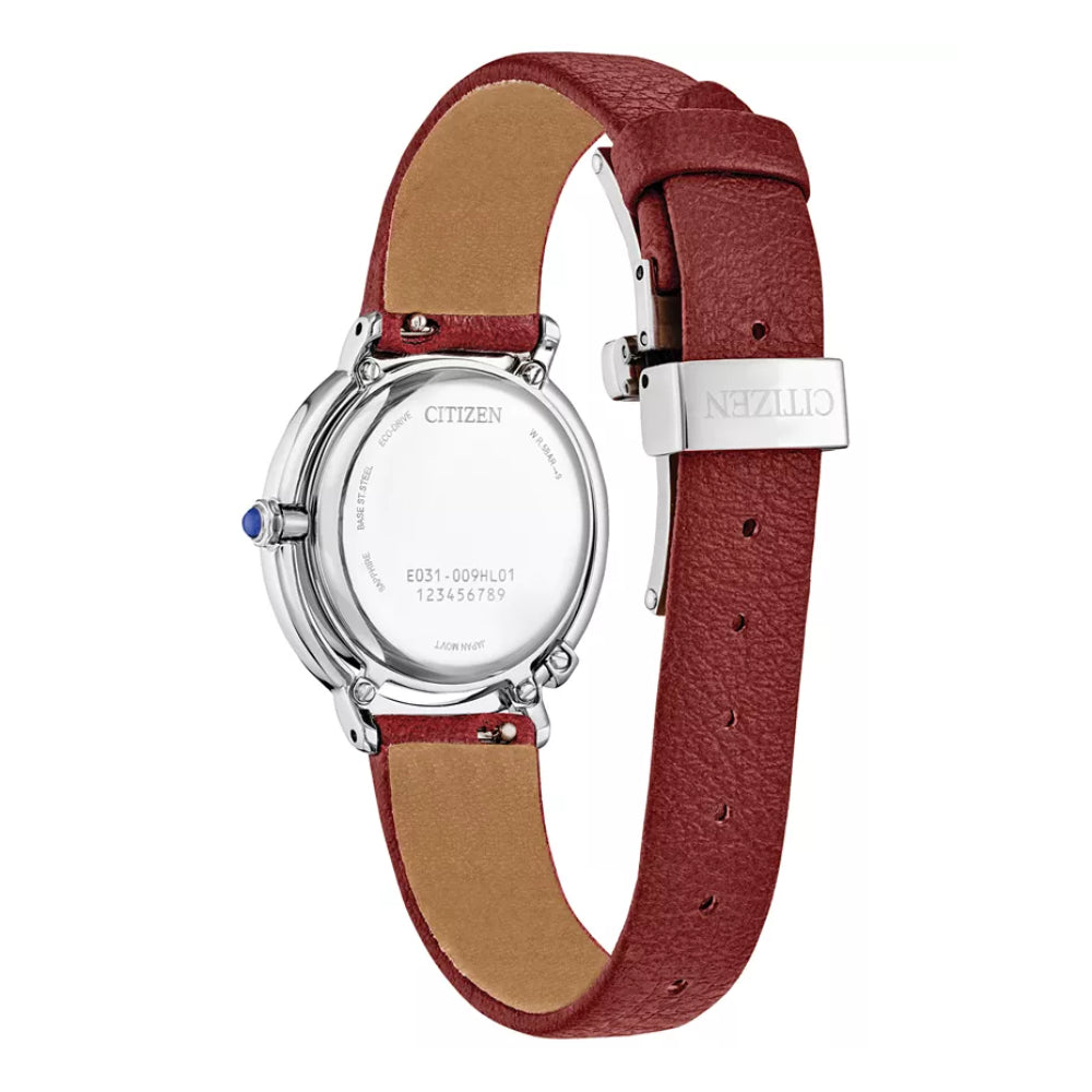 Citizen L Arcly Women's 31.2mm Silver Bracelet Watch with Interchangeable Strap - Red Dial