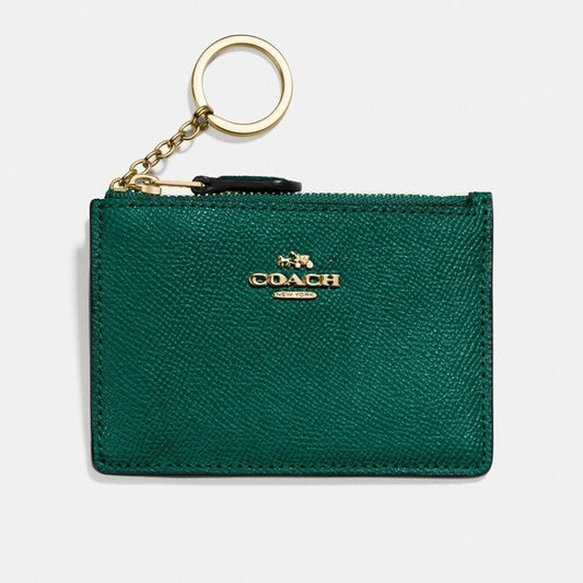 Coach Box Program Crossgrain Mini ID Skinny Wallet