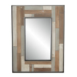 Rustic 38 X 28 Inch Rectangular Framed Wall Mirror