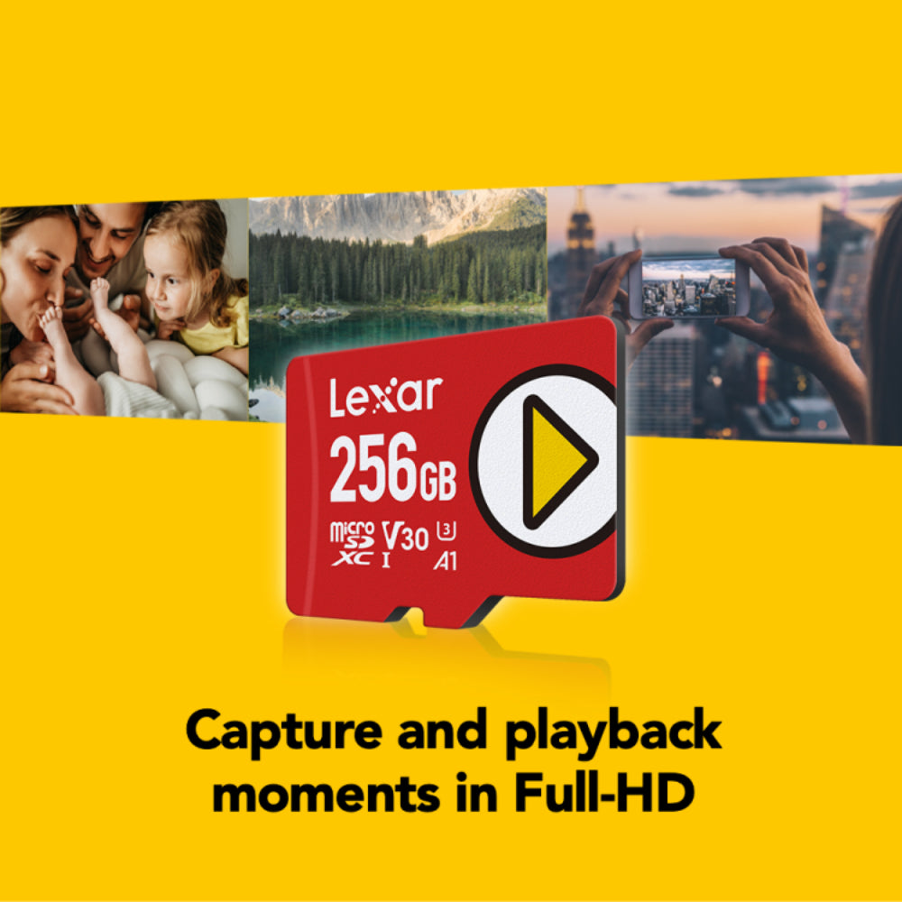 Lexar LMSPLAY 256GB PLAY UHS-I MicroSDXC Memory Card - Red