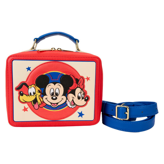 Disney Mickey and Friends Classic Lunchbox Crossbody Bag - Red/Blue