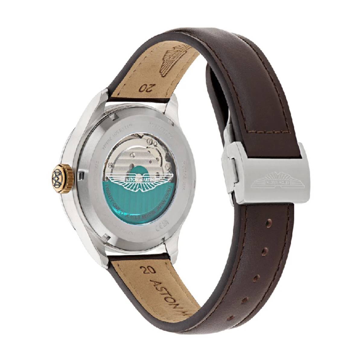Aston Martin Timeless Men's 41mm Automatic Strap Watch - Black Dial