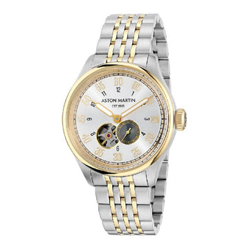 Aston Martin Timeless Men's 41mm Automatic Two-Tone Bracelet Watch - Silver Dial