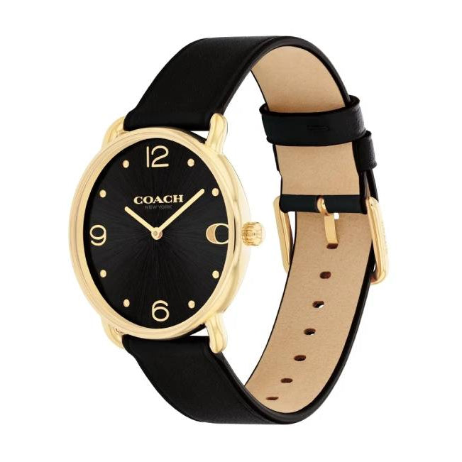 Coach Elliot Women's 36mm Strap Watch - Black