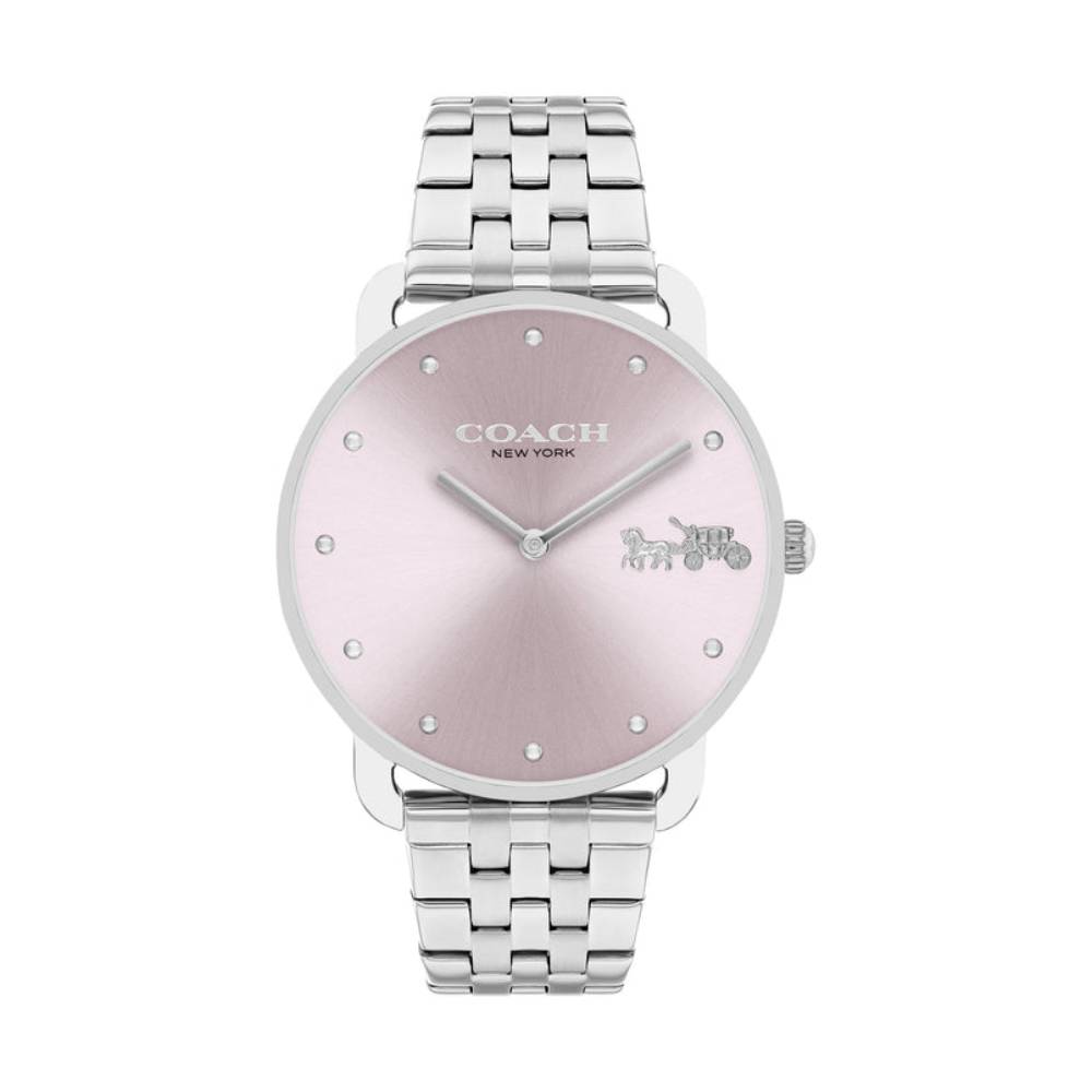 Coach Elliot Women's 36mm Silver Bracelet Watch - Pink Dial