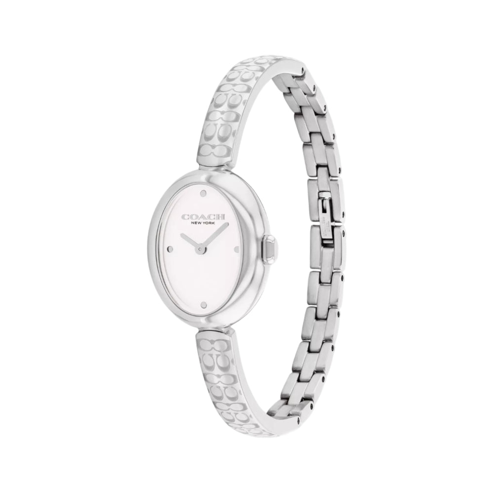 Coach Sammy Women's 22.5mm Silver Bracelet Watch - White Dial