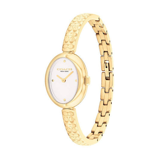 Coach Sammy Women's 22.5mm Gold Bracelet Watch - White
