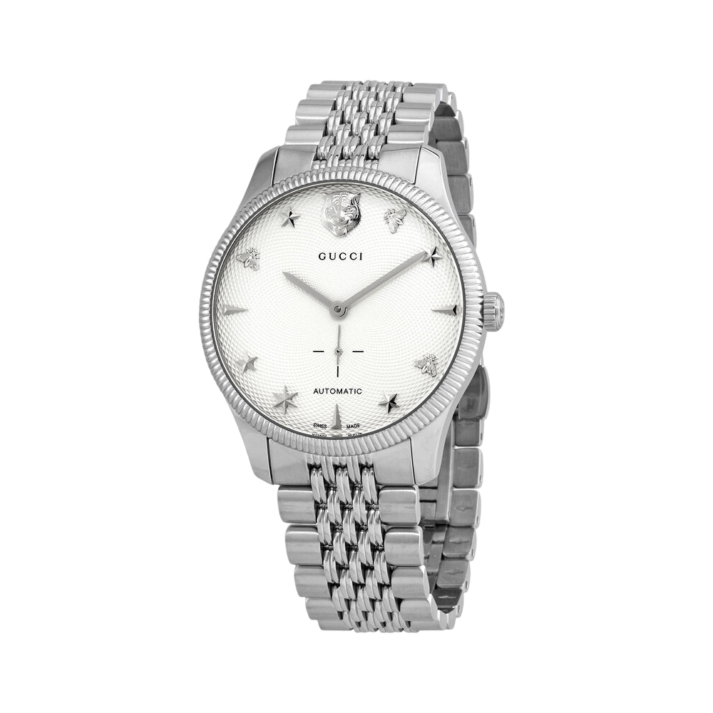 Gucci G-Timeless Men's 40mm Bracelet Watch - Silver