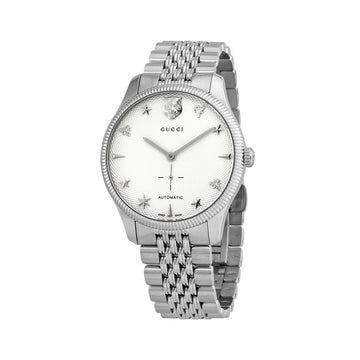 Gucci G-Timeless Men's 40mm Bracelet Watch - Silver
