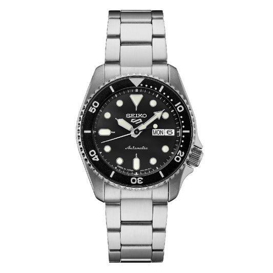 Seiko 5 Sports Men's 38mm Bracelet Watch - Black Dial