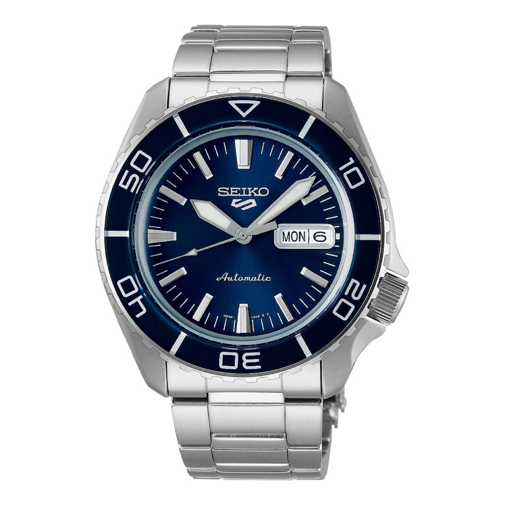 Seiko Men's 42.5 mm Silver Bracelet Watch - Blue Dial