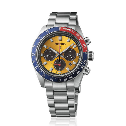 Seiko Prospex Speedtimer Men's 41.4mm Bracelet Watch - Orange Dial