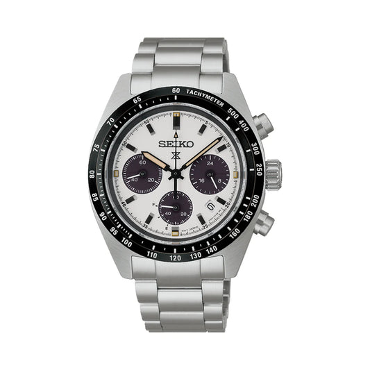 Seiko Prospex Speedtimer Men's 39mm Bracelet Watch - White Dial