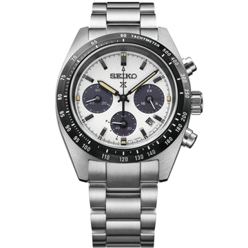 Seiko Prospex Speedtimer Men's 39mm Bracelet Watch - White Dial