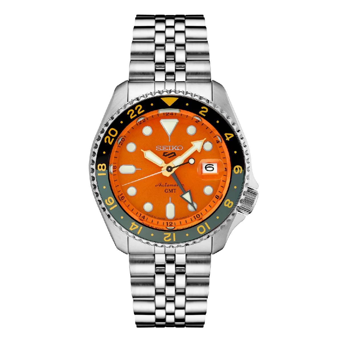 Seiko 5 Sports Men's 42.5mm Bracelet Watch - Orange Dial