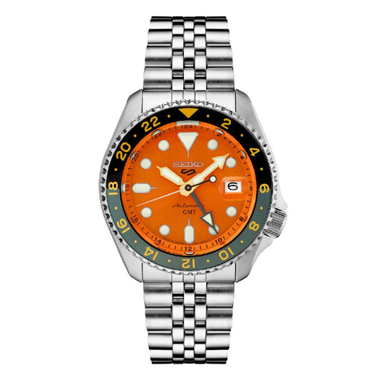 Seiko 5 Sports Men's 42.5mm Bracelet Watch - Orange Dial