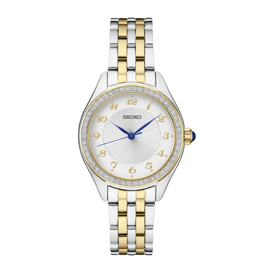Seiko Women's 29mm Two-Tone Bracelet Watch - White Dial