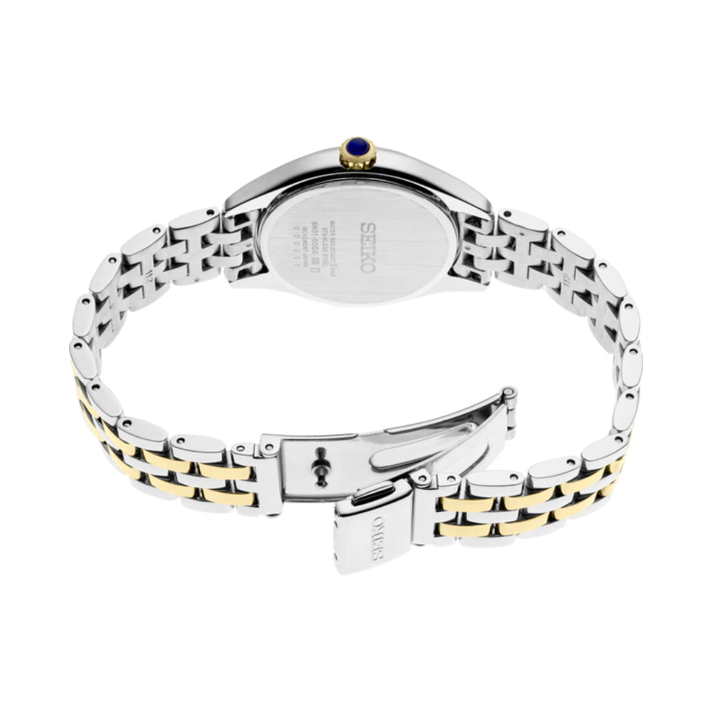 Seiko Women's 29mm Two-Tone Bracelet Watch - White Dial