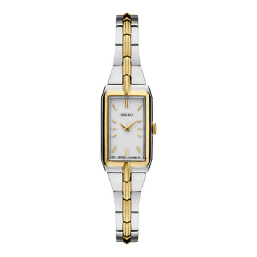 Seiko Essentials Women's 15.5mm Two-Tone Bracelet Watch - White Dial