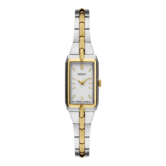 Seiko Essentials Women's 15.5mm Two-Tone Bracelet Watch - White Dial