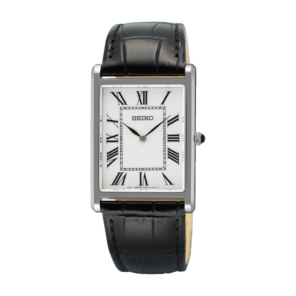 Seiko Essentials Women's 27.2mm Black Strap Watch - White Dial
