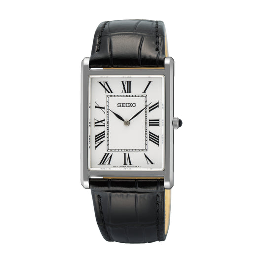 Seiko Essentials Women's 27.2mm Black Strap Watch - White Dial
