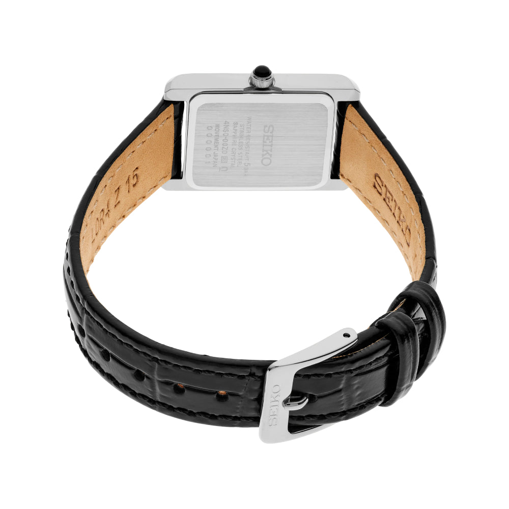 Seiko Essentials Women's 19.6mm Black Strap Watch - White Dial