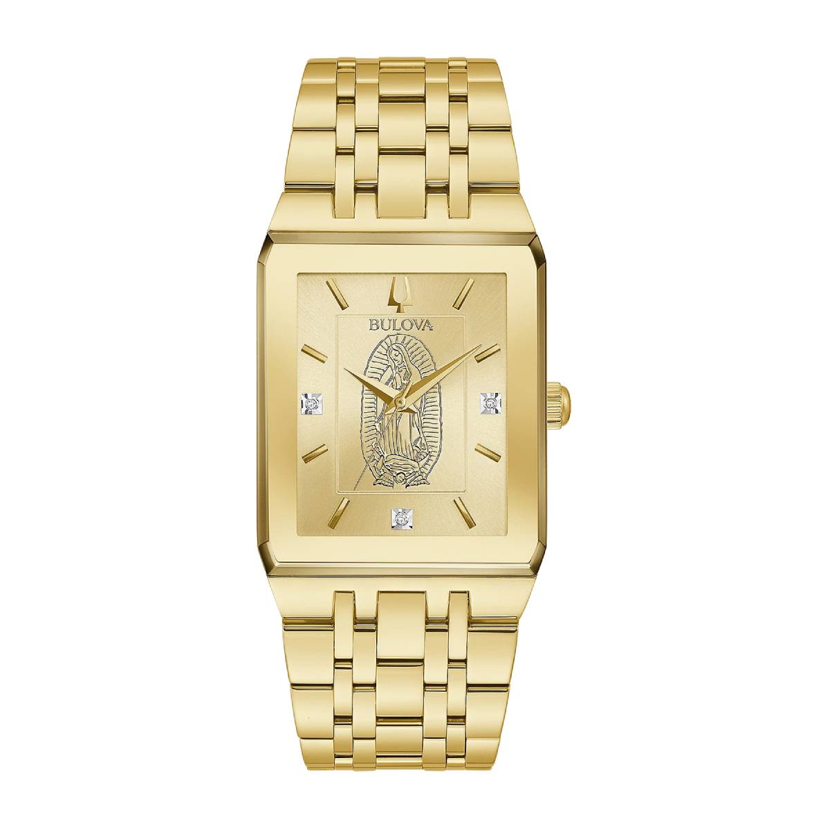 Bulova Our Lady Of Guadalupe Men's 31mm Bracelet Watch - Gold