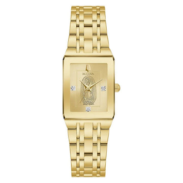 Bulova Our Lady Of Guadalupe Women's Bracelet Watch - Gold