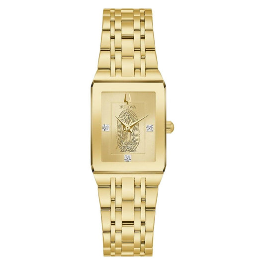 Bulova Our Lady Of Guadalupe Women's 20.5mm Bracelet Watch - Gold