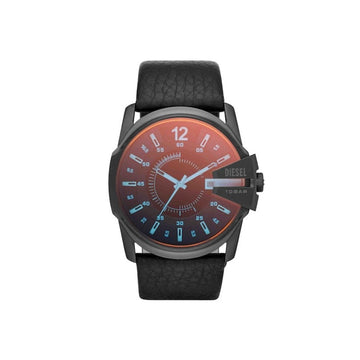 Diesel Master Chief Men's 45mm Leather Strap Watch - Black