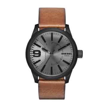 Reloj Diesel Rasp con correa de piel, color marrón 