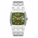 Diesel Cliffhanger Men's 36mm Silver Bracelet Watch - Green Dial