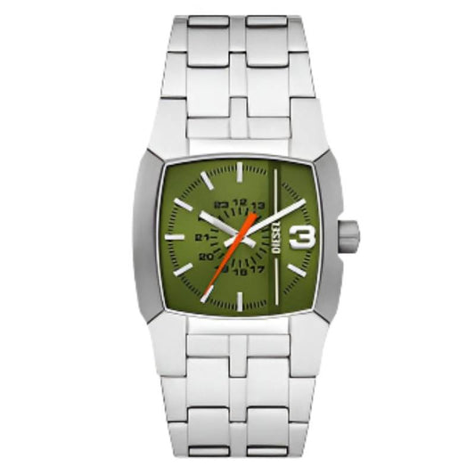 Diesel Cliffhanger Men's 36mm Silver Bracelet Watch - Green Dial