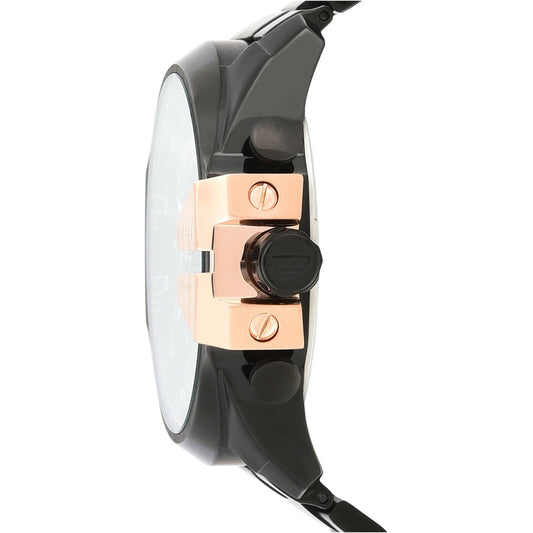 Reloj cronógrafo de acero inoxidable Mega Chief de Diesel para hombre, de 58 mm, color negro