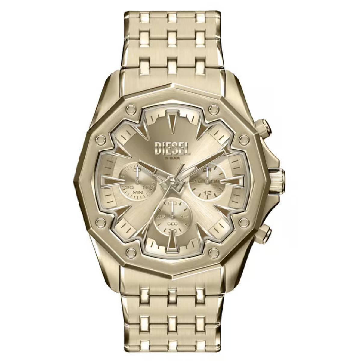 Diesel Stinger Men's 46mm Bracelet Watch - Gold Dial