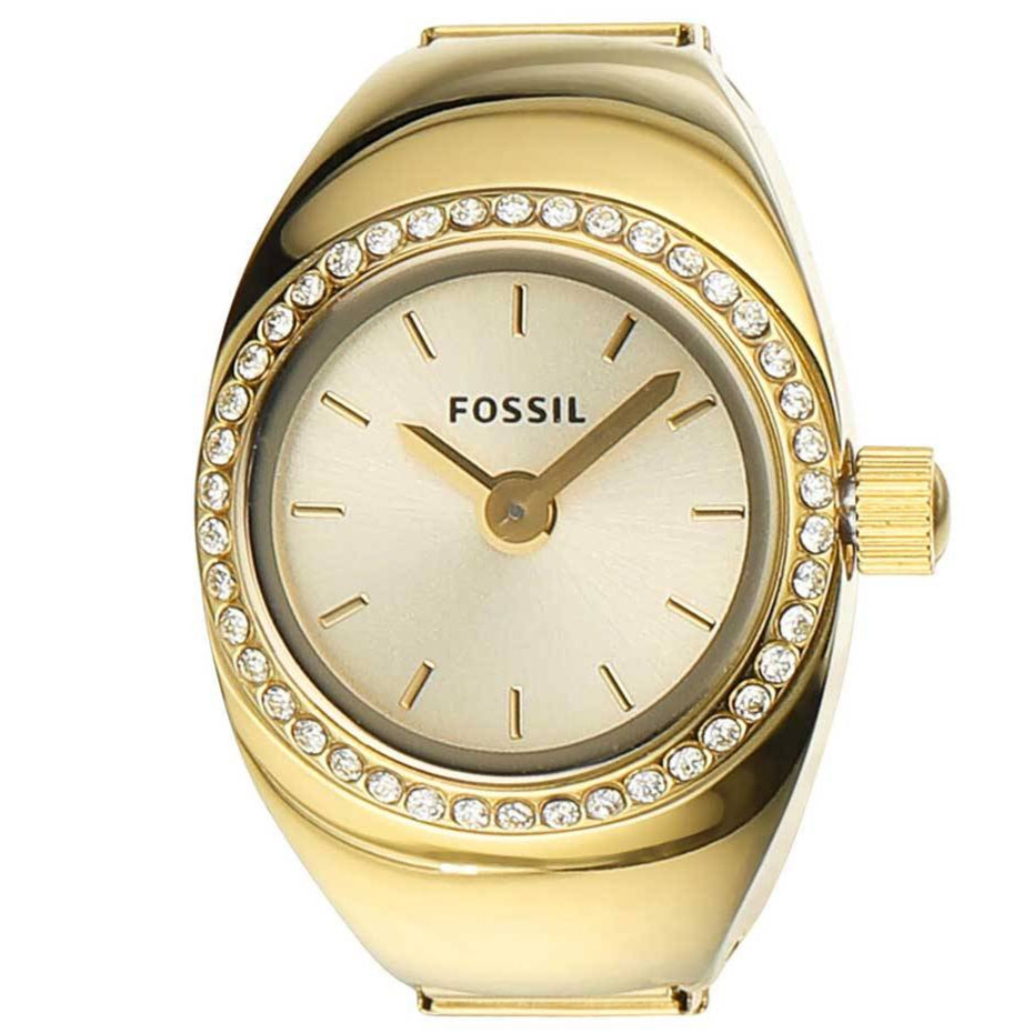 Fossil Women's 15mm Two-Hand Watch Ring - Gold