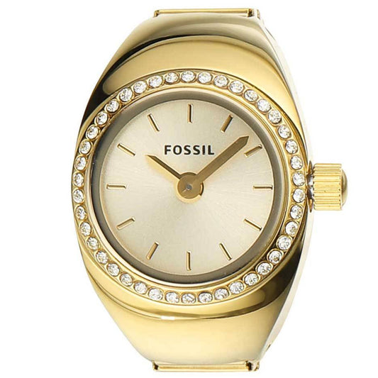 Fossil Women's 15mm Two-Hand Watch Ring - Gold