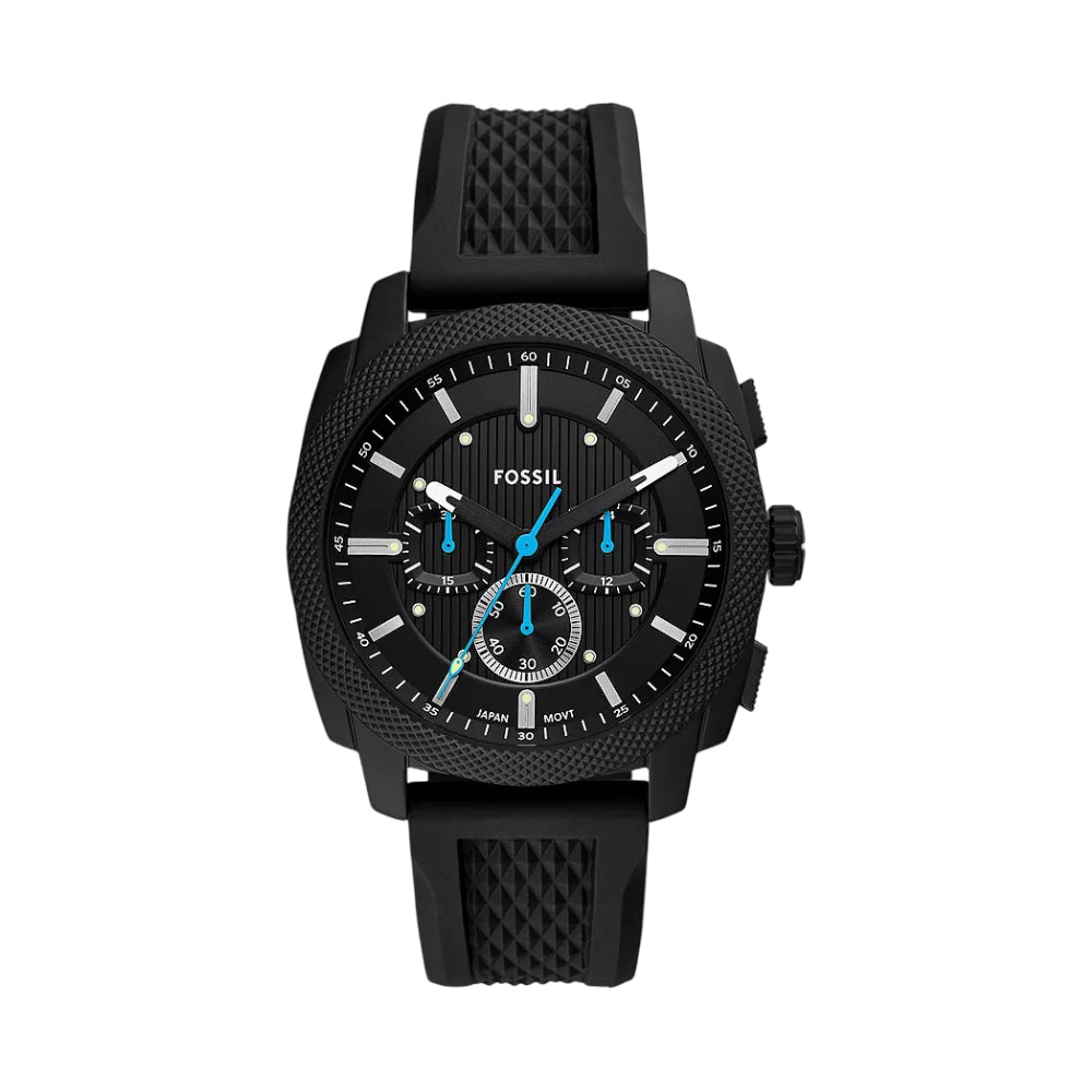 Fossil Men's 44mm Machine Chronograph Strap Watch - Black