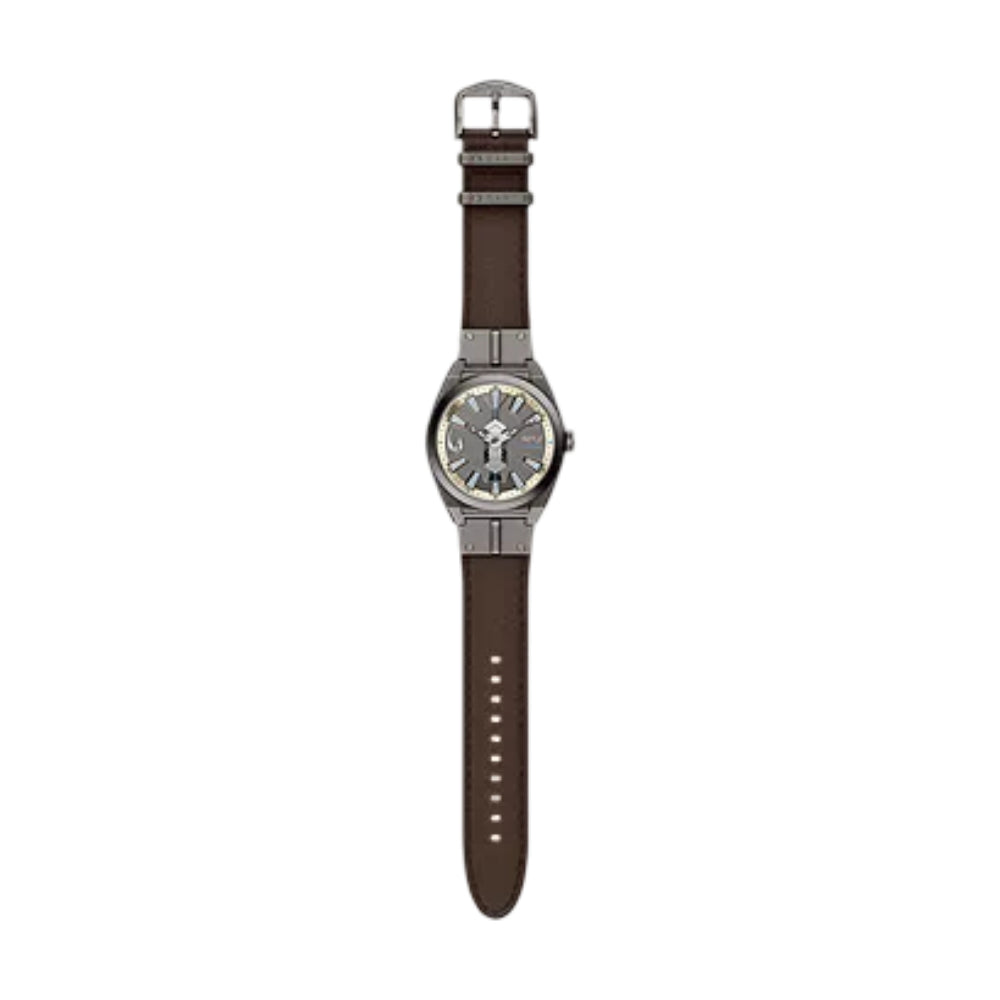 Fossil Men's Limited Edition Star Wars Mandalorian Everett 42mm Brown Strap Watch Set - Gray Dial