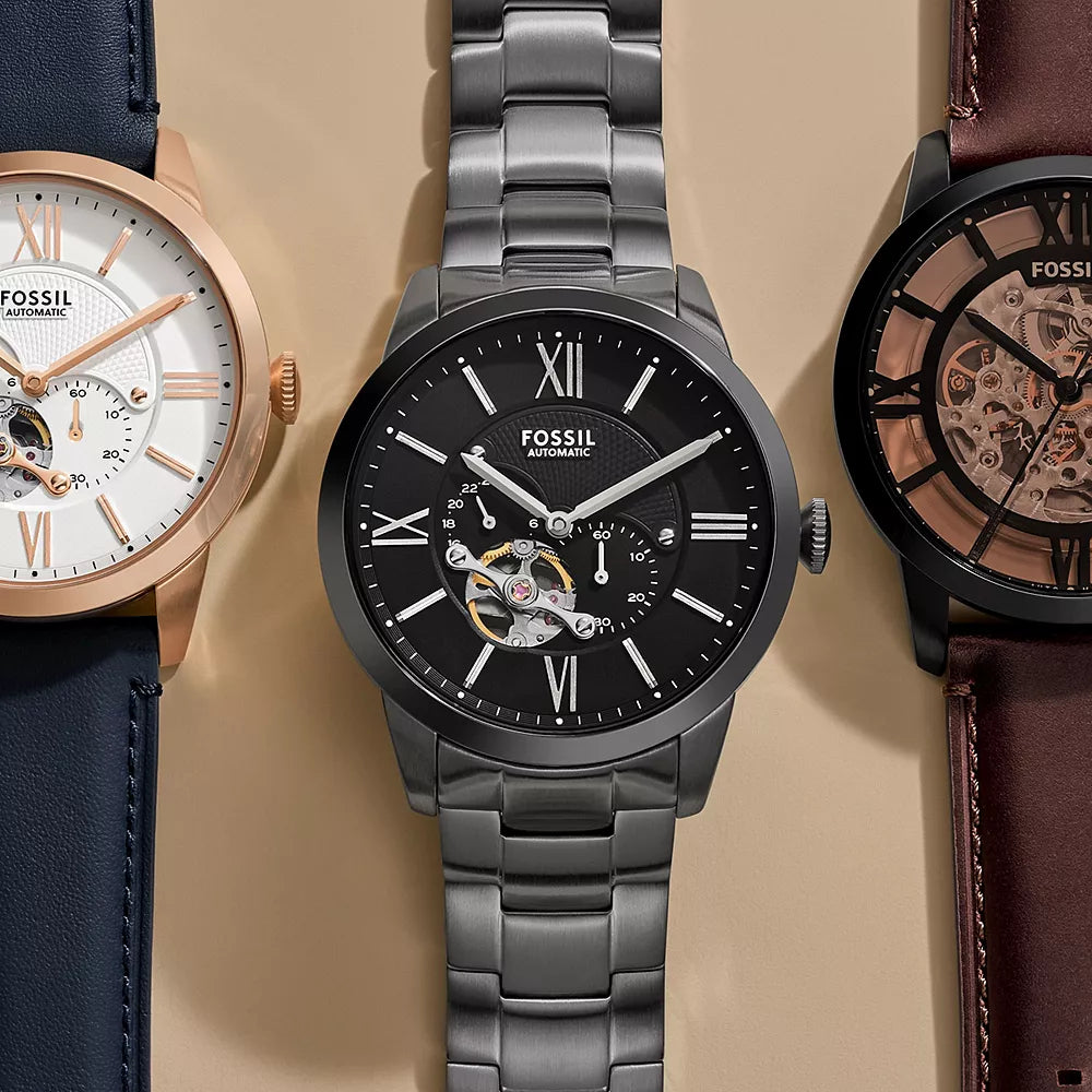 Fossil Townsman Men's 44mm Gray Bracelet Watch - Black dial