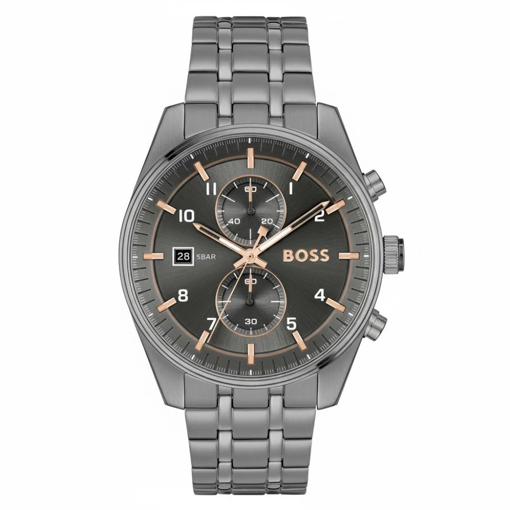 Hugo Boss Sky Traveller Men's 44mm Bracelet Watch - Gray