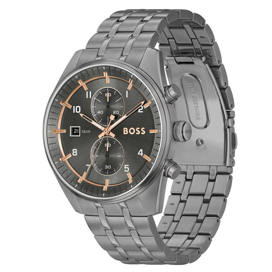 Hugo Boss Sky Traveller Men's 44mm Bracelet Watch - Gray